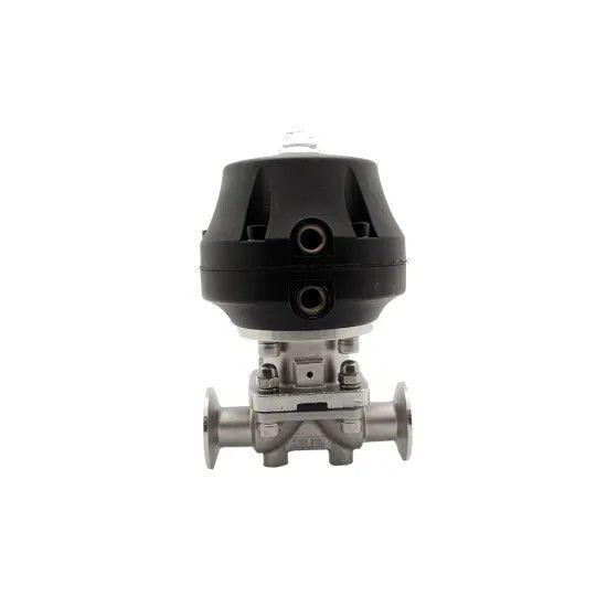 Pneumatyczny zawór membranowy sanitarny DN25 - DN100 z końcówkami Tri Clamp