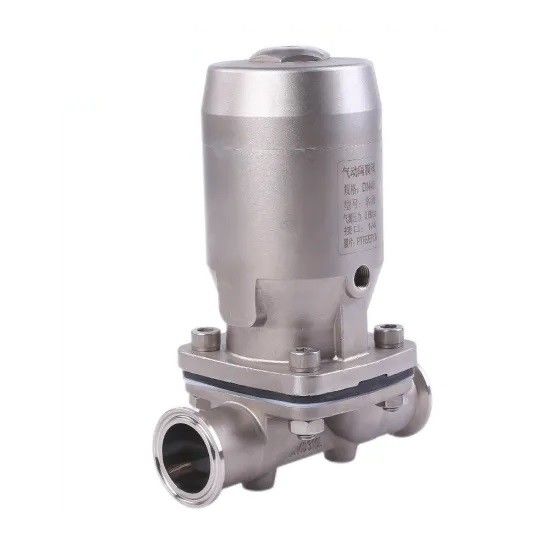 Pneumatyczny zawór membranowy sanitarny DN25 - DN100 z końcówkami Tri Clamp