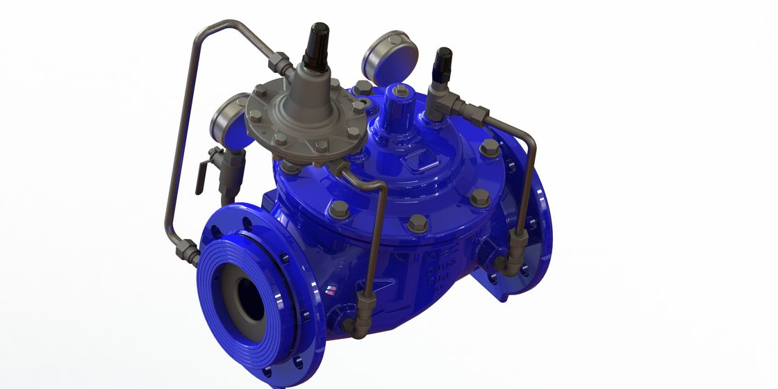 Hydraulicznie sterowany zawór sterujący płynem z korpusem z żeliwa sferoidalnego